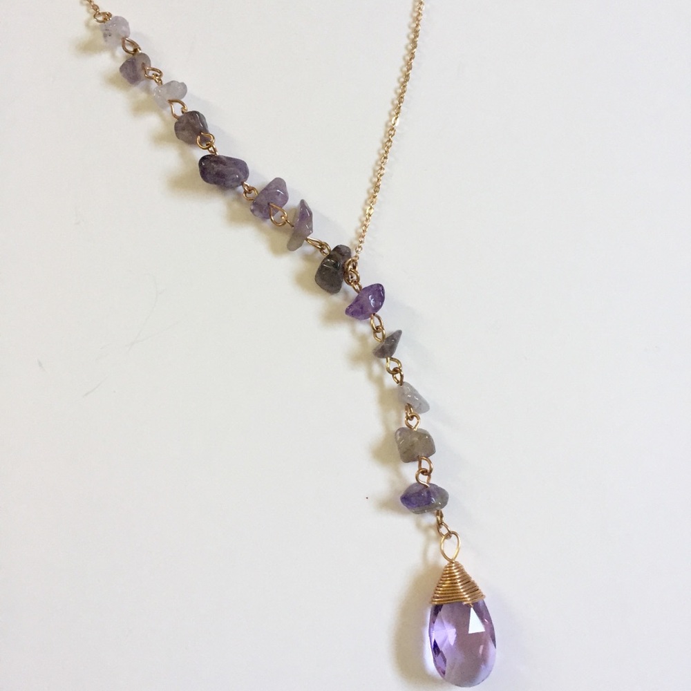 Tanzanite birthstone necklace